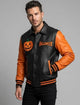 Halloween Pumpkin Varsity Jacket for Men