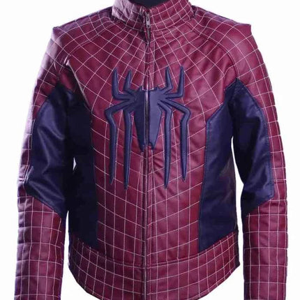 Spiderman No Way Home Tom Holland Maroon Leather Jacket