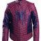 Spiderman No Way Home Tom Holland Maroon Leather Jacket