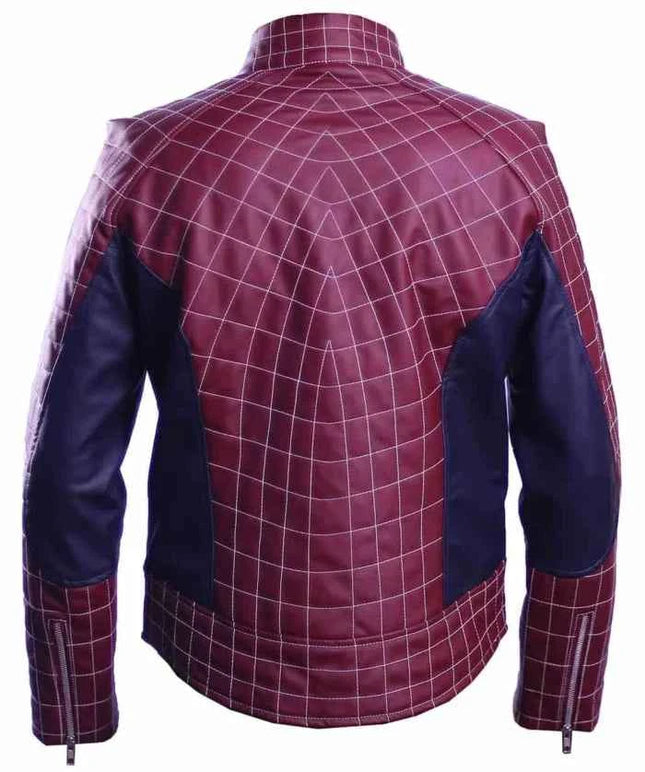 Spiderman No Way Home Tom Holland Maroon Leather Jacket