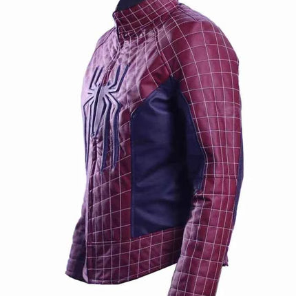 Spiderman No Way Home Tom Holland Maroon Leather Jacket