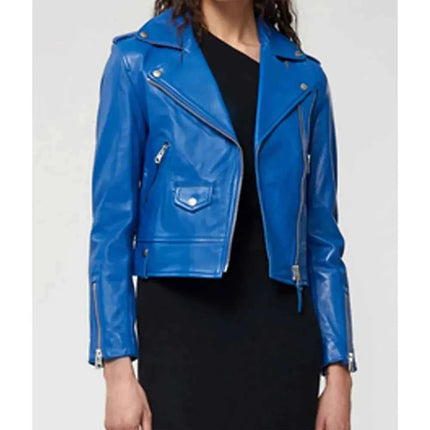 Riverdale S06 Erinn Westbrook Blue Biker Jacket