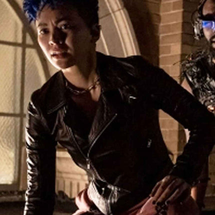 The Matric 4 Jessica Henwick Black Biker Jacket