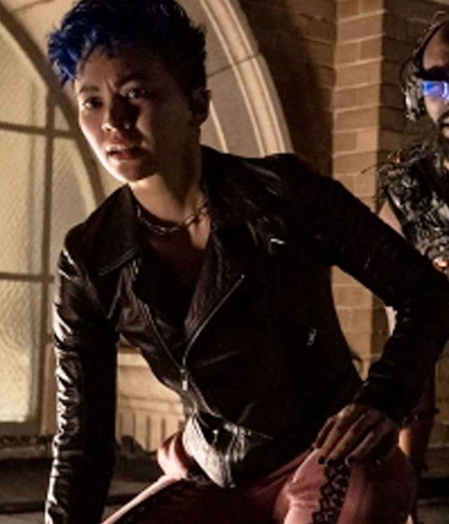 The Matric 4 Jessica Henwick Black Biker Jacket
