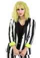 Women's White & Black Striped Blazer