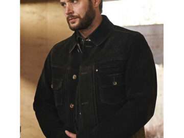 Jensen Ackles Black Suede Jacket