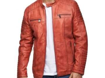 mens real lambskin leather Jacket