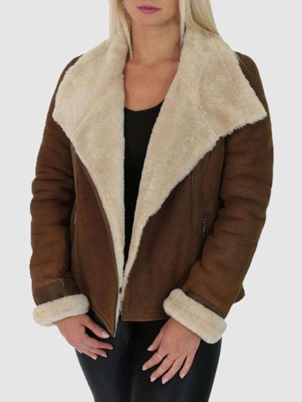 Womens Aviator B3 Brown leather jacket