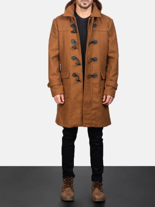 Men's Drake Khaki Wool Duffle Coat