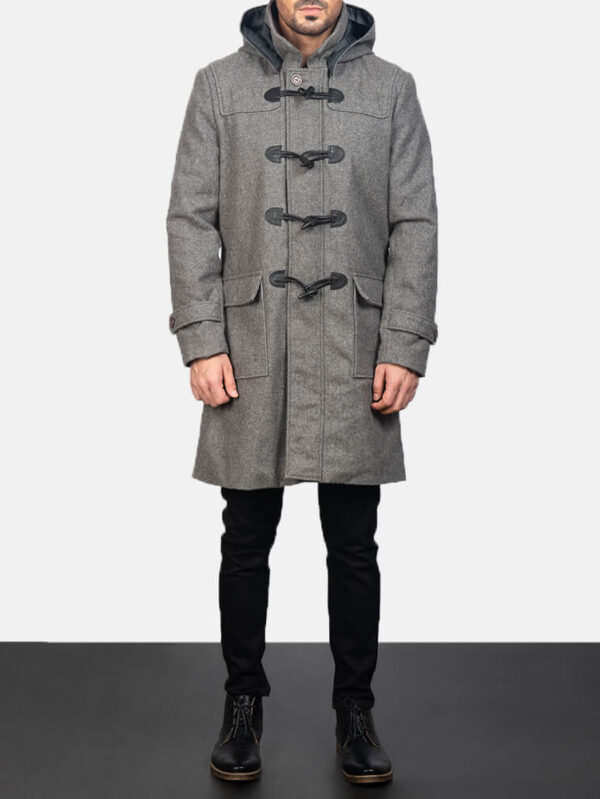 Men's Drake Grey Wool Duffle Coat