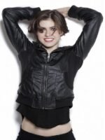 Alexandra Daddario Black Leather Jacket - Image 2