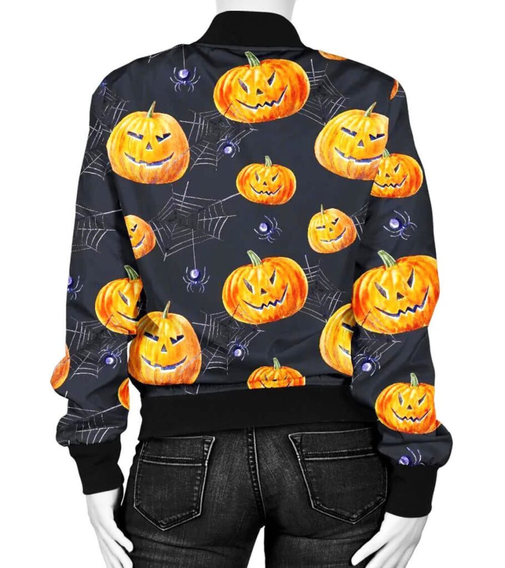 Pumpkins Halloween Pattern Bomber Jacket