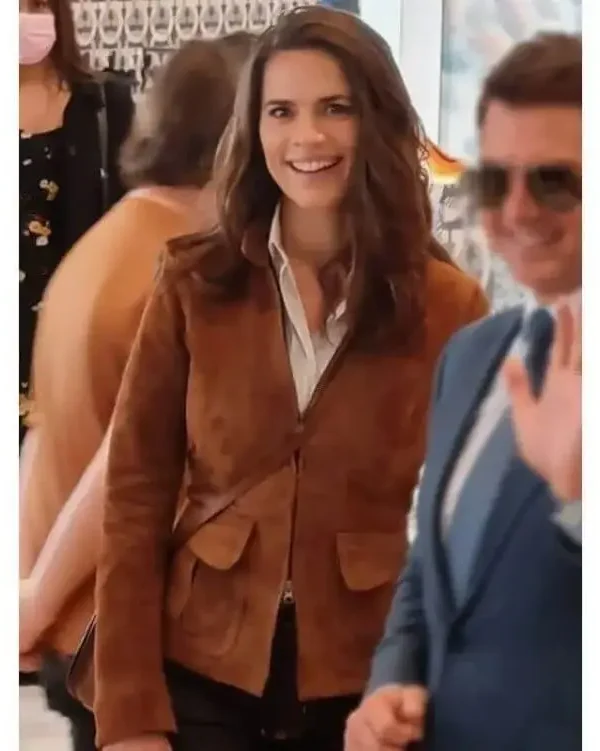 Hayley Atwell Suede Jacket