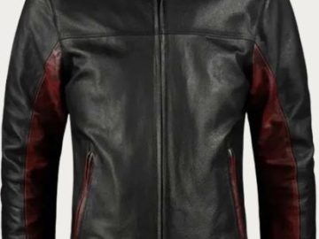 Knight black Leather Jacket