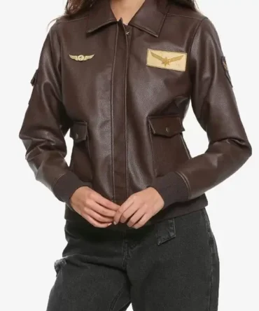 Carol Danvers Captain Marvel Flight Bomber Leather Jacket