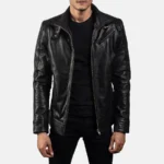 men black biker jacket