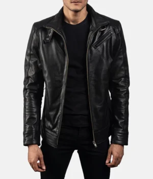 men black biker jacket