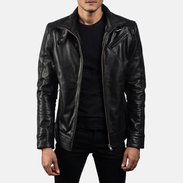 men black biker jacket