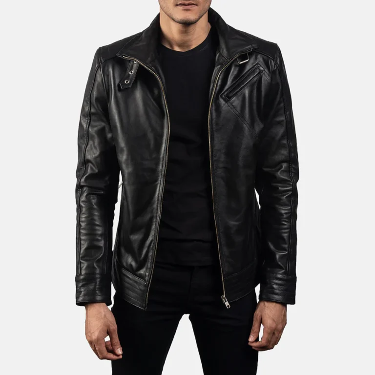 men black biker jacket
